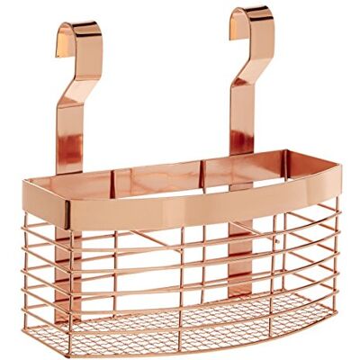 Premier Sorello-Cesta de Almacenamiento Colgante, Hierro, Oro Rosa, 12 x 20 x 21 cm Premier Sorello-Cesta de Almacenamiento Colgante, Hierro, Oro Rosa, 12 x 20 x 21 cm