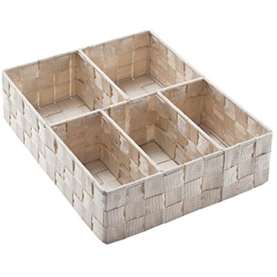 Compactor Organizador de cajón 5 huecos, 32 x 25 x 8 cm, Color beige Compactor Organizador de cajón 5 huecos, 32 x 25 x 8 cm, Color beige