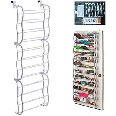 Fancy Buying Zapatero para colgar sobre la puerta, 36 pares de zapatos, organizador de zapatos con ganchos Fancy Buying Zapatero para colgar sobre la puerta, 36 pares de zapatos, organizador de zapatos con ganchos