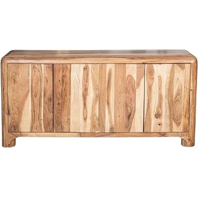 DRW Aparador con 4 Puertas de Madera en Natural 80x170x40 cm DRW Aparador con 4 Puertas de Madera en Natural 80x170x40 cm