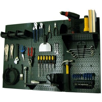 Wall Control Pegboard Organizador de pared Control de pared 4 pies Metal Pegboard Kit de almacenamiento de herramientas estándar con tablero de herramientas verde y accesorios negros Wall Control Pegboard Organizador de pared Control de pared 4 pies Metal Pegboard Kit de almacenamiento de herramientas estándar con tablero de herramientas verde y accesorios negros