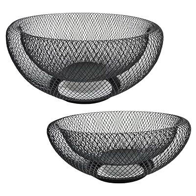 FORNOR CESTA NEGRA DE METAL X2 Diam 25 y 30 cm FORNOR CESTA NEGRA DE METAL X2 Diam 25 y 30 cm