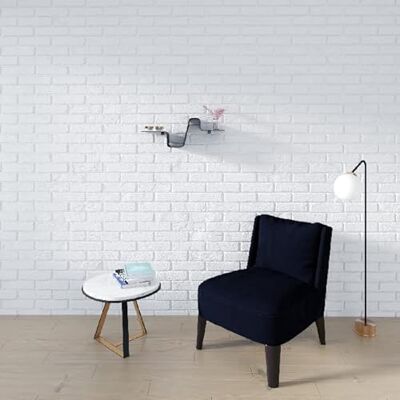 Homemania Estante S-Shaped, Soporte de Libros Por la Pared Negro en Metal, 53 x 15 x 19 cm Homemania Estante S-Shaped, Soporte de Libros Por la Pared Negro en Metal, 53 x 15 x 19 cm