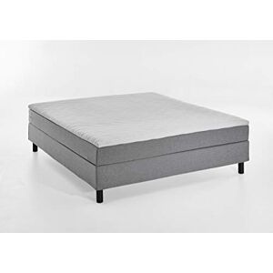 Atlantic Home Collection Happy Cama con Base integrada, colchón de núcleo de muelles ensacados de 7 Zonas, Grado de firmeza H3, Tela, Gris, 160 x 200, Altura de Descanso 58 cm Atlantic Home Collection Happy Cama con Base integrada, colchón de núcleo de muelles ensacados de 7 Zonas, Grado de firmeza H3, Tela, Gris, 160 x 200, Altura de Descanso 58 cm