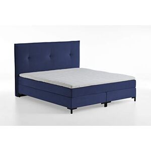 Atlantic Home Collection Romy Cama con Base de muelles con cabecero Moderno, colchón de muelles ensacados, Grado de firmeza 3, Incluye sobrecolchón, Azul Marino 160 x 200 cm Atlantic Home Collection Romy Cama con Base de muelles con cabecero Moderno, colchón de muelles ensacados, Grado de firmeza 3, Incluye sobrecolchón, Azul Marino 160 x 200 cm