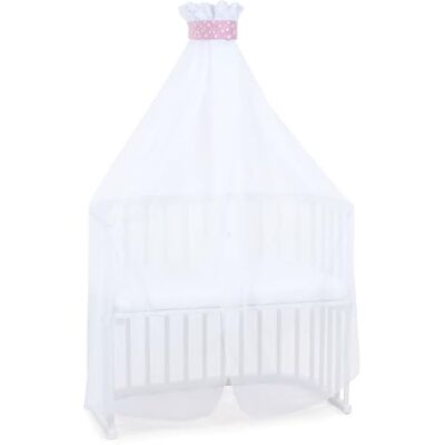 babybay Protección contra Mosquitos y Cielo piqué con Cinta, Apto para Todos los Modelos de hasta 96 cm de Longitud, Bayas y Estrellas Blancas babybay Protección contra Mosquitos y Cielo piqué con Cinta, Apto para Todos los Modelos de hasta 96 cm de Longitud, Bayas y Estrellas Blancas