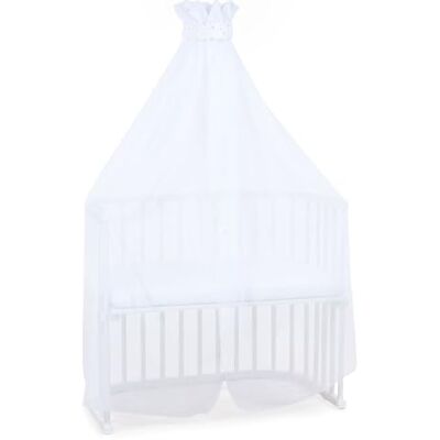 babybay Protección contra Mosquitos y Cielo piqué con Cinta para Todos los Modelos de hasta 96 cm de Longitud, Mezcla de Estrellas Blancas, Arena/Baya babybay Protección contra Mosquitos y Cielo piqué con Cinta para Todos los Modelos de hasta 96 cm de Longitud, Mezcla de Estrellas Blancas, Arena/Baya