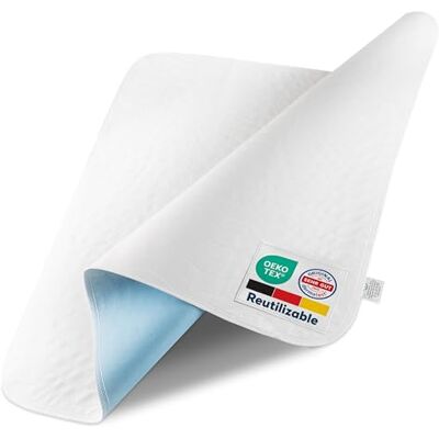 Sensalou Pack de 4 Empapadores de Cama 90x160 cm Impermeables y Lavables Protectores reutilizables de alta absorción para incontinencia en adultos y niños, certificados OEKO-TEX y Dermatest Sensalou Pack de 4 Empapadores de Cama 90x160 cm Impermeables y Lavables Protectores reutilizables de alta absorción para incontinencia en adultos y niños, certificados OEKO-TEX y Dermatest