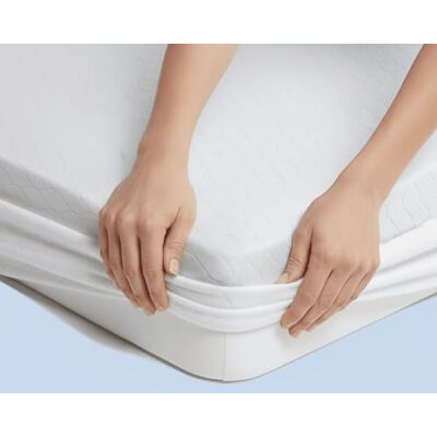 Caleffi Protector de colchón de Matrimonio – 180 x 200 cm + Esquinas 25 cm – Cubrecolchón de Matrimonio de algodón Transpirable – Protección y Confort para Cama – Encerada Cama Esponja con Esencia Caleffi Protector de colchón de Matrimonio – 180 x 200 cm + Esquinas 25 cm – Cubrecolchón de Matrimonio de algodón Transpirable – Protección y Confort para Cama – Encerada Cama Esponja con Esencia