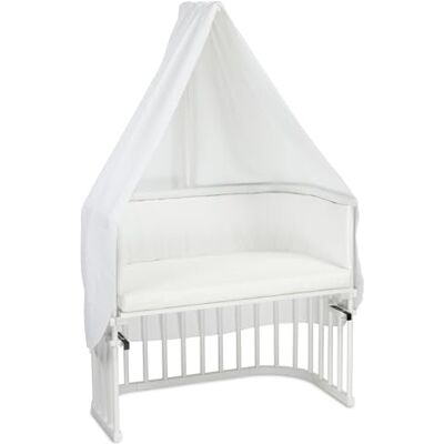 babybay Himmel Waffle piqué para Soporte móvil Apto para Todos los Modelos de hasta 96 cm de Longitud, Color Blanco babybay Himmel Waffle piqué para Soporte móvil Apto para Todos los Modelos de hasta 96 cm de Longitud, Color Blanco