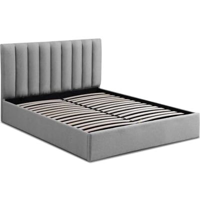 Menzzo Cama con Base de Tela (160 cm), Color Gris Menzzo Cama con Base de Tela (160 cm), Color Gris