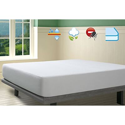 Savel Protector de Colchón Rizo de Algodón Impermeable y Transpirable Fácil Colocación Oeko-Tex Blanco (135x190/200 cm) Savel Protector de Colchón Rizo de Algodón Impermeable y Transpirable Fácil Colocación Oeko-Tex Blanco (135x190/200 cm)