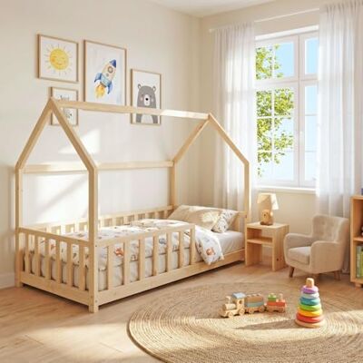 Weber Cama cabaña Kiwi 90 x 190 + 1 somier + Barrera/Natural Weber Cama cabaña Kiwi 90 x 190 + 1 somier + Barrera/Natural