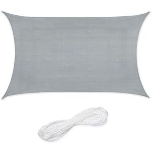 Relaxdays Toldo de Vela Rectangular, 3 x 4 m, Tejido HDPE, Resistente Rayos UV, Cóncavo, Cuerdas Tensoras, Gris Claro Relaxdays Toldo de Vela Rectangular, 3 x 4 m, Tejido HDPE, Resistente Rayos UV, Cóncavo, Cuerdas Tensoras, Gris Claro