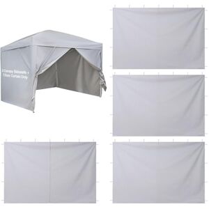 VEVOR Paredes Laterales para Carpa de 3 x 3 m, Impermeables y con Protección Solar, Paneles para Carpas con 1 de Puerta con Cremallera, para Eventos al Aire Libre, Solo 4 Paredes Laterales, Blanco VEVOR Paredes Laterales para Carpa de 3 x 3 m, Impermeables y con Protección Solar, Paneles para Carpas con 1 de Puerta con Cremallera, para Eventos al Aire Libre, Solo 4 Paredes Laterales, Blanco
