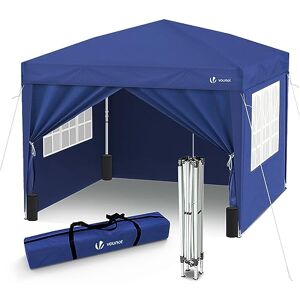 VOUNOT ® Carpa Plegable Gazebo 3x3m con 4 Paredes y 4 Bolsas de Arena, Cenador Pabellón de Jardín para Camping, Fiestas, Exterior, Color Azul VOUNOT ® Carpa Plegable Gazebo 3x3m con 4 Paredes y 4 Bolsas de Arena, Cenador Pabellón de Jardín para Camping, Fiestas, Exterior, Color Azul