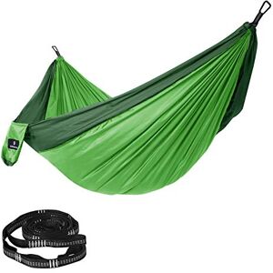 SONGMICS Hamaca Ultraligera, Hamaca Doble Portátil, Capacidad de Carga 300 kg, Peso 650 g, 275 x 140 cm, para Mochilero, Camping, Senderismo, Patio, Jardín, Verde Ligero y Verde Oscuro SONGMICS Hamaca Ultraligera, Hamaca Doble Portátil, Capacidad de Carga 300 kg, Peso 650 g, 275 x 140 cm, para Mochilero, Camping, Senderismo, Patio, Jardín, Verde Ligero y Verde Oscuro