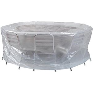 Ribimex PRH090200D, Funda redonda para mesa de jardín Ø 200 H x 80cm Eco platinium, Eco garden, translúcido Ribimex PRH090200D, Funda redonda para mesa de jardín Ø 200 H x 80cm Eco platinium, Eco garden, translúcido
