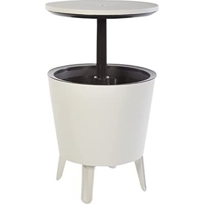 Keter Cool Bar Mesa Nevera para Exterior y Jardín, Capacidad 30 L, 45 latas, de 52 x 42 x 52 cm, Marrón Keter Cool Bar Mesa Nevera para Exterior y Jardín, Capacidad 30 L, 45 latas, de 52 x 42 x 52 cm, Marrón