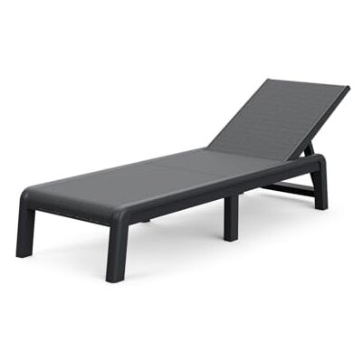 Keter Palma-Tumbona de Jardín Plegable, para Exterior terrazas, Patios, Jardines, 4 Posiciones, Color Grafito Keter Palma-Tumbona de Jardín Plegable, para Exterior terrazas, Patios, Jardines, 4 Posiciones, Color Grafito