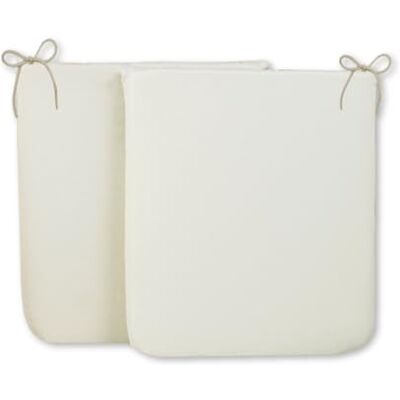 CHELY INTERMARKET Cojines Silla 40x40x3cm Pack 2 Unidades Relleno Mullido Blanco Acolchado Exterior Interior Decorativos Suaves Estables Lavables Terraza Jardín CHELY INTERMARKET Cojines Silla 40x40x3cm Pack 2 Unidades Relleno Mullido Blanco Acolchado Exterior Interior Decorativos Suaves Estables Lavables Terraza Jardín