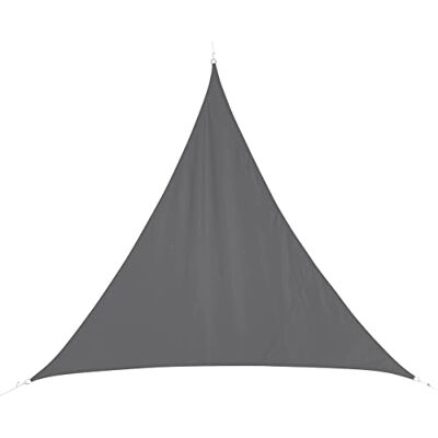 HESPERIDE Tela Solar de toldo Triangular, 5 x 5 x 5 m, de Tela Impermeable, Color Gris HESPERIDE Tela Solar de toldo Triangular, 5 x 5 x 5 m, de Tela Impermeable, Color Gris