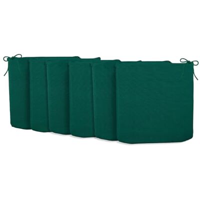 CHELY INTERMARKET Cojines para Sillas 40x40x3 cm Verde Pack 6 Asientos Acolchados Espuma Alta Densidad Funda Desenfundable con Cremallera Lavables Antideslizante para Cocina Comedor Terraza Jardin CHELY INTERMARKET Cojines para Sillas 40x40x3 cm Verde Pack 6 Asientos Acolchados Espuma Alta Densidad Funda Desenfundable con Cremallera Lavables Antideslizante para Cocina Comedor Terraza Jardin