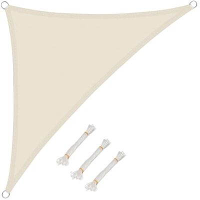 WOLTU Toldo Vela Impermeable Triangular 3x3x4.25 m Poliéster Protección Rayos UV Intemperie para Patio Exteriores Jardín Color Arena Crema WOLTU Toldo Vela Impermeable Triangular 3x3x4.25 m Poliéster Protección Rayos UV Intemperie para Patio Exteriores Jardín Color Arena Crema