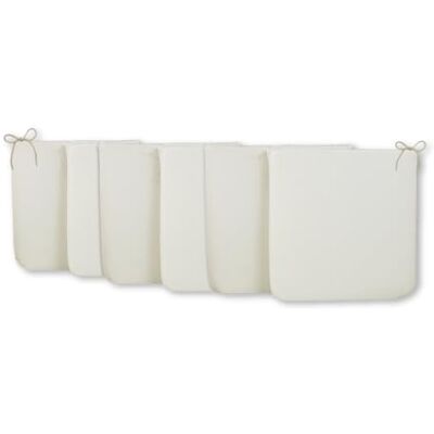 CHELY INTERMARKET Cojines para Sillas 40x40x3 cm Blanco Pack 6 Asientos Acolchados Espuma Alta Densidad Funda Desenfundable con Cremallera Lavables Antideslizante para Cocina Comedor Terraza Jardin CHELY INTERMARKET Cojines para Sillas 40x40x3 cm Blanco Pack 6 Asientos Acolchados Espuma Alta Densidad Funda Desenfundable con Cremallera Lavables Antideslizante para Cocina Comedor Terraza Jardin