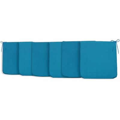 CHELY INTERMARKET Cojines para Sillas 40x40x3 cm Turquesa Pack 6 Asientos Acolchados Espuma Alta Densidad Funda Desenfundable con Cremallera Lavables Antideslizante para Cocina Comedor Terraza Jardin CHELY INTERMARKET Cojines para Sillas 40x40x3 cm Turquesa Pack 6 Asientos Acolchados Espuma Alta Densidad Funda Desenfundable con Cremallera Lavables Antideslizante para Cocina Comedor Terraza Jardin