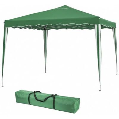 LOLAhome Carpa Cenador Gazebo Plegable, Cubierta 2,4x2,4m, Base 3x3m Verde Mejorados Tubos de Acero de Alta resistencia Plegables, Anti viento, Protección UV, Bolsa de Transporte. Para Playa, Camping LOLAhome Carpa Cenador Gazebo Plegable, Cubierta 2,4x2,4m, Base 3x3m Verde Mejorados Tubos de Acero de Alta resistencia Plegables, Anti viento, Protección UV, Bolsa de Transporte. Para Playa, Camping