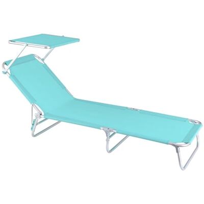 LOLAhome Tumbona Jardín Exterior con Parasol, Ligera Plegable y Reclinable LOLAhome Tumbona Jardín Exterior con Parasol, Ligera Plegable y Reclinable