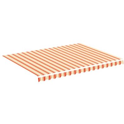 vidaXL Tela de Repuesto para Toldo Parte Superior Dosel Poliéster Recambio Jardín Patio Terraza Balcón Parasol Refugio Impermeable Amarillo y Naranja 4x3 m vidaXL Tela de Repuesto para Toldo Parte Superior Dosel Poliéster Recambio Jardín Patio Terraza Balcón Parasol Refugio Impermeable Amarillo y Naranja 4x3 m