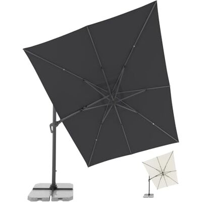 Doppler sombrilla lateral Jack 300x400 cm, Antracita, manivela, UV 50+ Doppler sombrilla lateral Jack 300x400 cm, Antracita, manivela, UV 50+