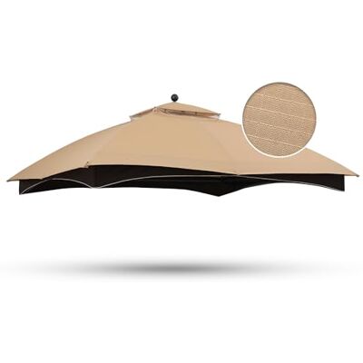 ABCCANOPY Toldo de Repuesto para cenador Lowe's Allen Roth 10X12#GF-12S004B-1, Riplock 350 (Beige) ABCCANOPY Toldo de Repuesto para cenador Lowe's Allen Roth 10X12#GF-12S004B-1, Riplock 350 (Beige)