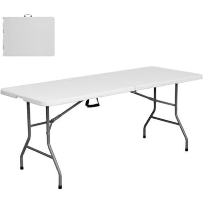 LOLAhome Mesa Plegable de 244 cm, Acero Anticorrosión y HDPE, 244x75x74 cm LOLAhome Mesa Plegable de 244 cm, Acero Anticorrosión y HDPE, 244x75x74 cm
