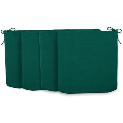 CHELY INTERMARKET Cojines para Sillas 40x40x3 cm Pack de 4 Verde Cómodos Suaves y Decorativos para Cocina Salón Terraza y Jardín con Ajuste Práctico para Uso Diario CHELY INTERMARKET Cojines para Sillas 40x40x3 cm Pack de 4 Verde Cómodos Suaves y Decorativos para Cocina Salón Terraza y Jardín con Ajuste Práctico para Uso Diario