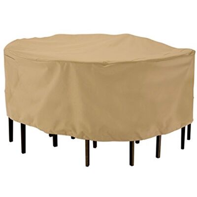Classic Accessories Terrazzo Patio Table & Chair Set Cover, Round Classic Accessories Terrazzo Patio Table & Chair Set Cover, Round