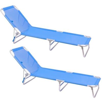 LOLAhome Pack 2 Tumbonas Jardín Exterior, Ligera Plegable y Reclinable LOLAhome Pack 2 Tumbonas Jardín Exterior, Ligera Plegable y Reclinable