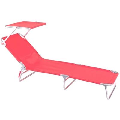 LOLAhome Tumbona Jardín Exterior con Parasol, Ligera Plegable y Reclinable LOLAhome Tumbona Jardín Exterior con Parasol, Ligera Plegable y Reclinable