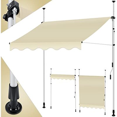 KESSER ® Toldo para balcón con manivela, toldo para Balcones, Resistente a los Rayos UV, Regulable en Altura, Repelente al Agua, protección Solar, Cubierta para Patios, Beige 150cm KESSER ® Toldo para balcón con manivela, toldo para Balcones, Resistente a los Rayos UV, Regulable en Altura, Repelente al Agua, protección Solar, Cubierta para Patios, Beige 150cm