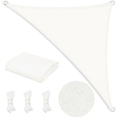 WOLTU Toldo Vela de Sombra Impermeable, Toldo Triangular 3x3x4,25 m de Poliéster 200 g/m², a Prueba de Viento y Protección Rayos UV, para Exxterior como Jardin, Patio, Piscina, Crema WOLTU Toldo Vela de Sombra Impermeable, Toldo Triangular 3x3x4,25 m de Poliéster 200 g/m², a Prueba de Viento y Protección Rayos UV, para Exxterior como Jardin, Patio, Piscina, Crema