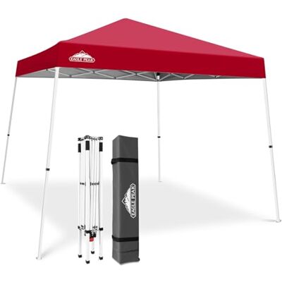 Eagle Tienda de campaña desplegable con Patas inclinadas de 3 m x 3 m, toldo instantáneo para Exteriores, fácil instalación, Refugio Plegable (Rojo) Eagle Tienda de campaña desplegable con Patas inclinadas de 3 m x 3 m, toldo instantáneo para Exteriores, fácil instalación, Refugio Plegable (Rojo)