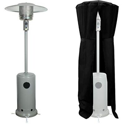 Happy Garden Sombrilla Oslo – Calefacción de Exterior Gas – Acero Gris Claro + Funda de protección Happy Garden Sombrilla Oslo – Calefacción de Exterior Gas – Acero Gris Claro + Funda de protección