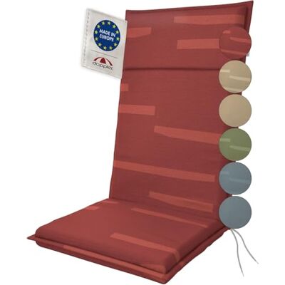 Doppler Cojín para Silla de Respaldo Alto Sierra Burdeos Antiguo 119x48x6cm con protección Antimanchas cómodo con Lazos para Atar para balcón terraza y jardín Doppler Cojín para Silla de Respaldo Alto Sierra Burdeos Antiguo 119x48x6cm con protección Antimanchas cómodo con Lazos para Atar para balcón terraza y jardín