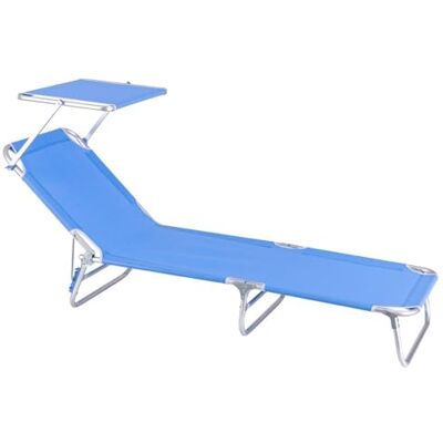 LOLAhome Tumbona Jardín Exterior con Parasol, Ligera Plegable y Reclinable LOLAhome Tumbona Jardín Exterior con Parasol, Ligera Plegable y Reclinable