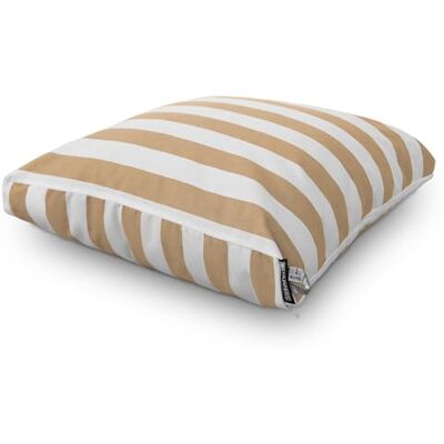 HAPPERS Cojín de Suelo Toldotex Antimanchas Multiusos para Exterior, Banco, Sofá Palets, Chill out – Rayado Beige 60x60 HAPPERS Cojín de Suelo Toldotex Antimanchas Multiusos para Exterior, Banco, Sofá Palets, Chill out – Rayado Beige 60x60