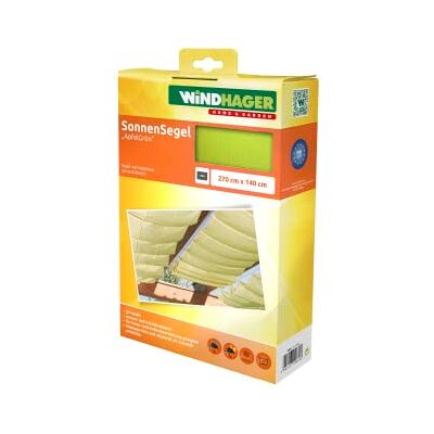 Windhager Toldo Vela de protección Solar tecnología de tensado de Cuerdas 270 x 140 cm, Ideal para pérgola o Invernadero, Verde Manzana, Windhager Toldo Vela de protección Solar tecnología de tensado de Cuerdas 270 x 140 cm, Ideal para pérgola o Invernadero, Verde Manzana,