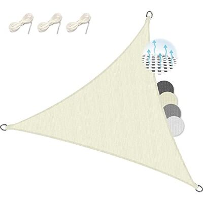 Sol Royal Toldo Vela Triangular HDPE Parasol Transpirable UV para terraza Sol Royal Toldo Vela Triangular HDPE Parasol Transpirable UV para terraza