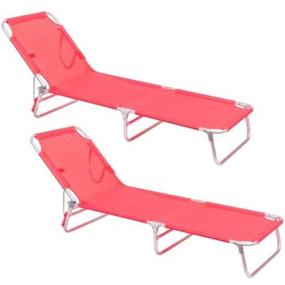 LOLAhome Pack 2 Tumbonas Jardín Exterior, Ligera Plegable y Reclinable LOLAhome Pack 2 Tumbonas Jardín Exterior, Ligera Plegable y Reclinable